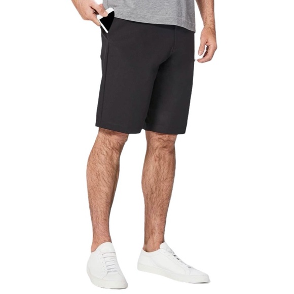 LULULEMON BLACK COMMISSION SHORT RELAXED "WARPSTREME 11" SIZE 40 - Picture 1 of 12